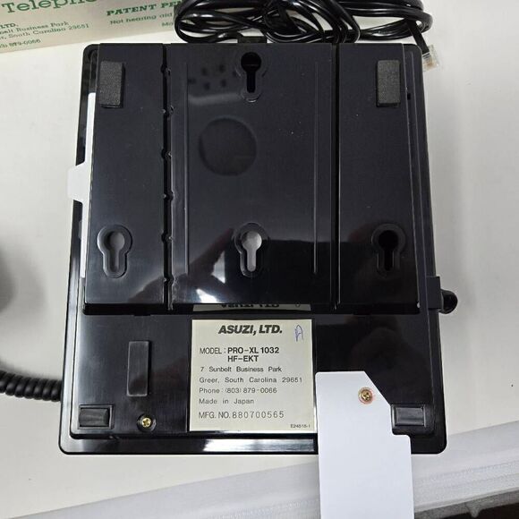 ASUZI PRO-XL 1032 HF-EKT HANDS FREE ELECTRONIC KEY TELEPHONE BLACK NOS VINTAGE - Picture 8 of 9